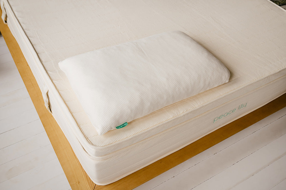 shredded latex pillow white cover